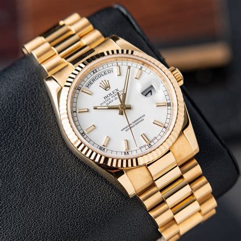 rolex with white dial|rolex day date white dial.